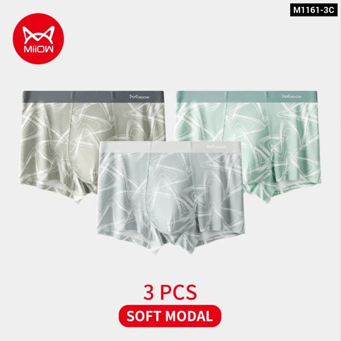 3 Piece Antibacterial Cotton Boxer Shorts For Men