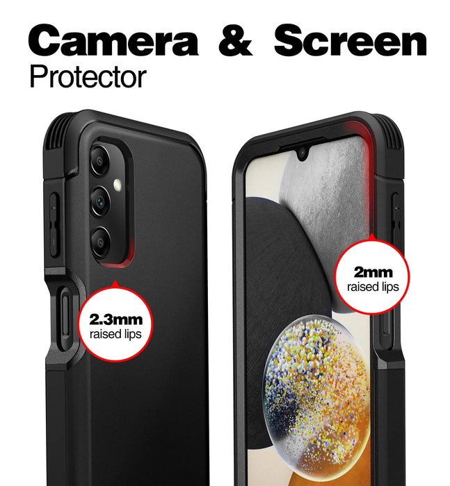 Samsung A14 Case Full Body Shockproof Armor With Screen Protector