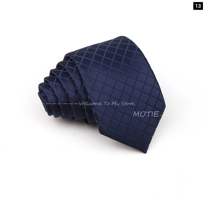 Blue Striped Necktie For Weddings And Parties