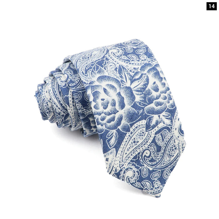 Floral Skull Anchor Denim Tie For Weddings Parties And Daily Wear