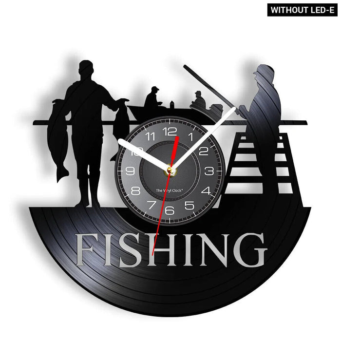 Handmade Fishing Wall Clock For Fishermen