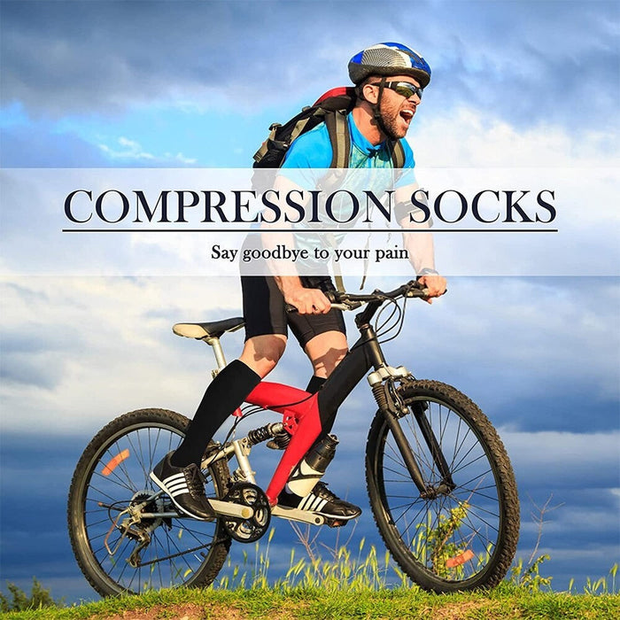 1Pair Calf Compression Knee High Open Toe Socks For Women