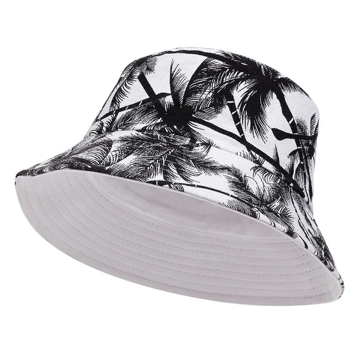 Tropical Coconut Tree Print Bucket Hat