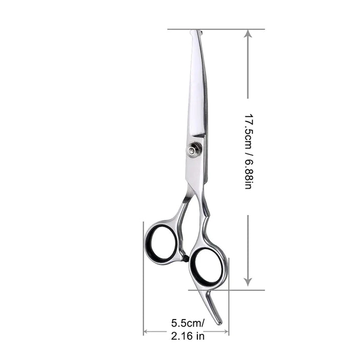 Stainless Steel Curved Dog Scissors Professional Grooming