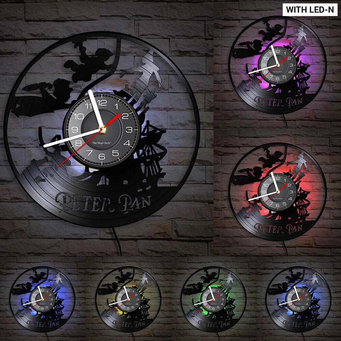 Neverland Vinyl Record Clock