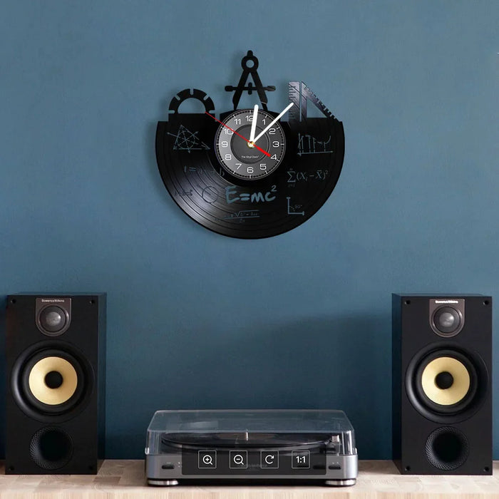 Math Formula Vinyl Record Wall Clock