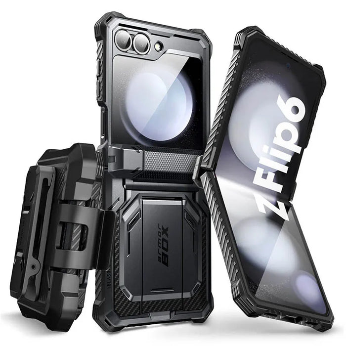 For Samsung Galaxy Z Flip 6/5 Armorbox Full-Body Military Protection Phone Case With Built-In Screen Protector