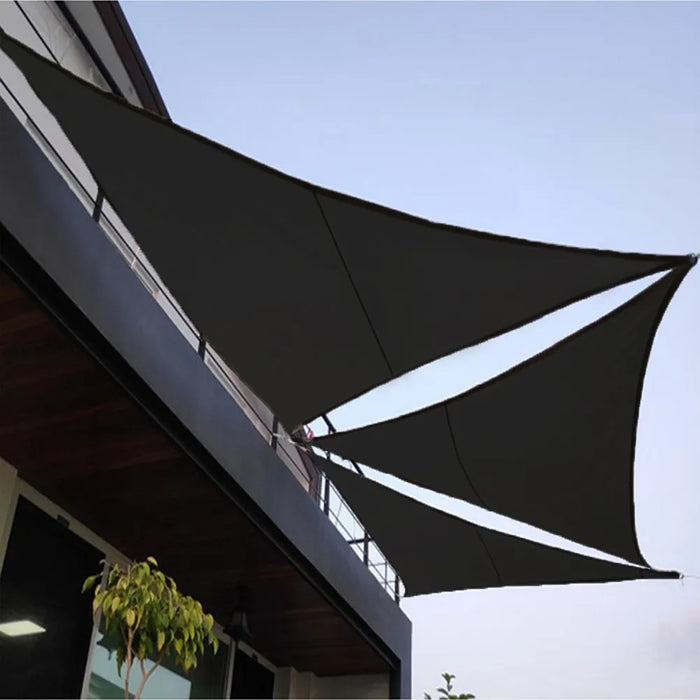 Black Oxford Right Triangle Visor Sun Shade Sail Pool Cover Sunscreen Awnings Waterproof Sail Canopy 420D