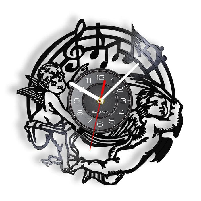 Musical Angels Vinyl Record Clock