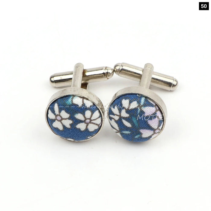 Floral Metal Cufflinks Daily Wear Accessory