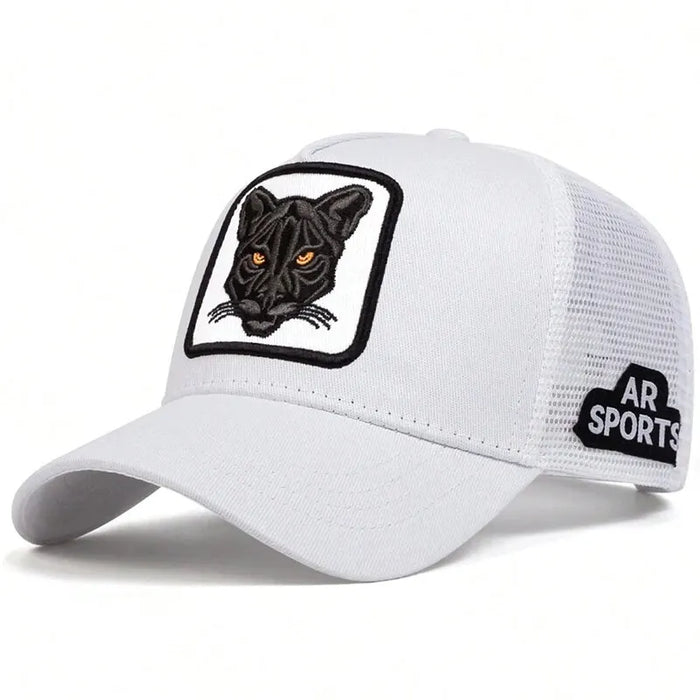 Adjustable Cat Embroidery Baseball Cap / Hat For Outdoor Sun Protection