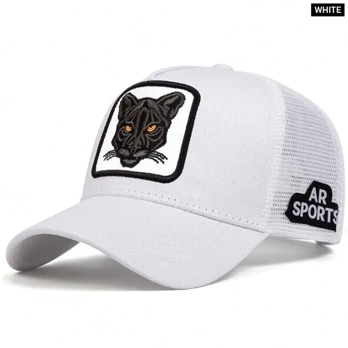 Adjustable Cat Embroidery Baseball Cap / Hat For Outdoor Sun Protection