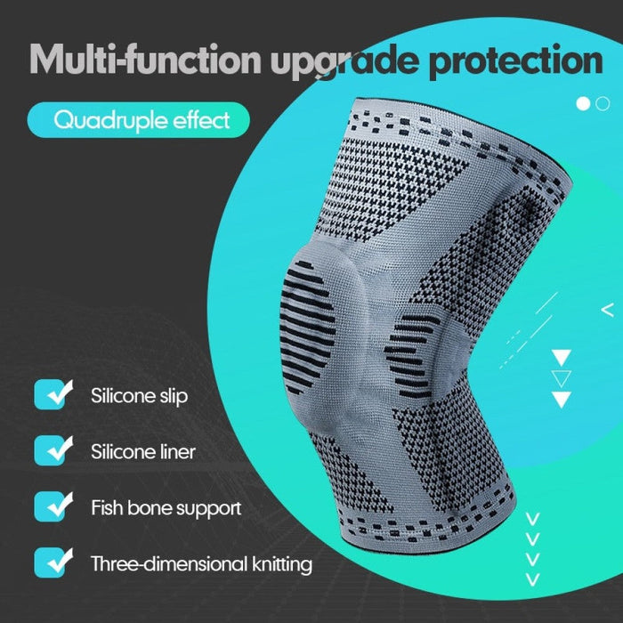 Knee Leg Compression Brace Sleeve with Patella Gel Pads & Side Stabilizers for Running Meniscus Tear