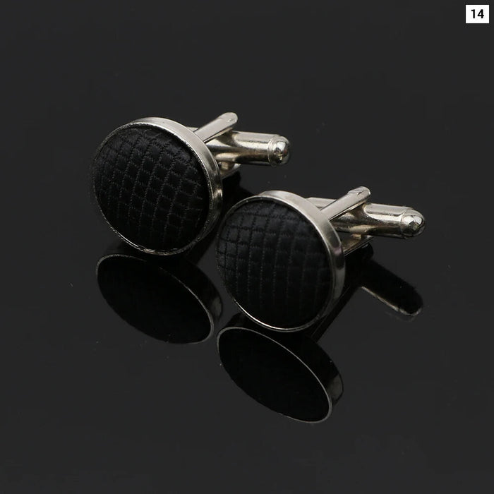 Plaid Cufflinks For Men