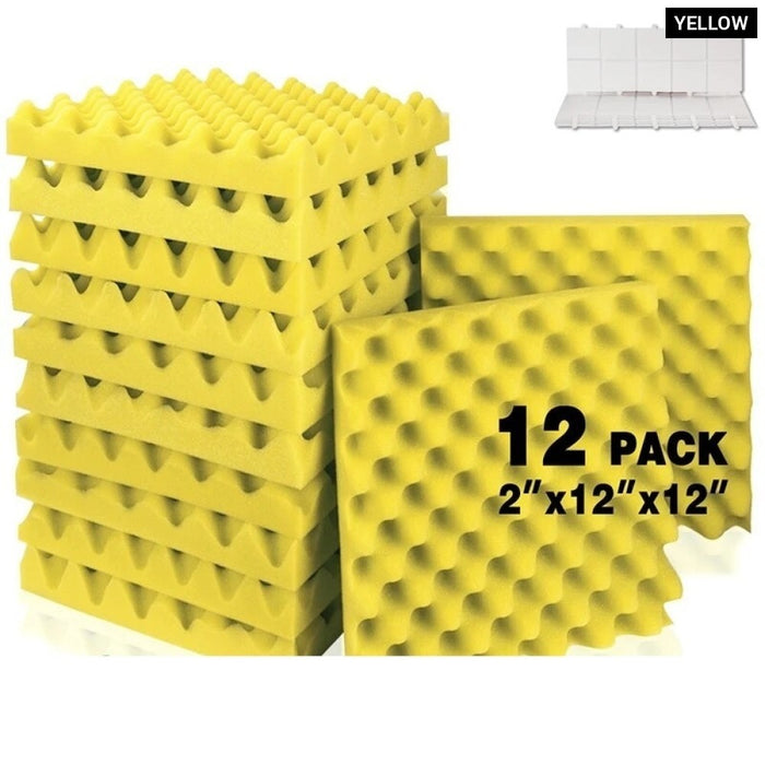 Studio Absorption Foam Panel 12pcs For Home Office Recoding Egg Crate Panels Sound Proof Wall Tiles Sound-absorbing Panels