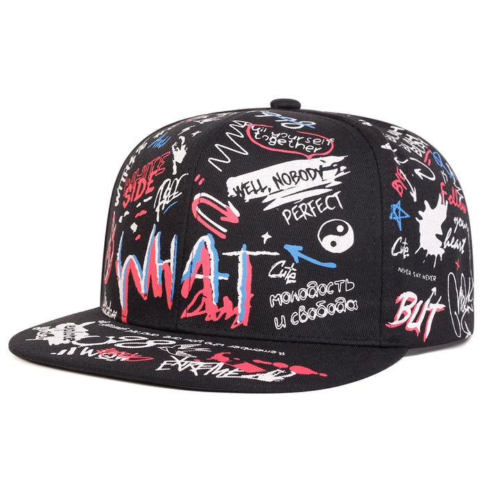 Adjustable Graffiti Print Baseball Cap / Hat