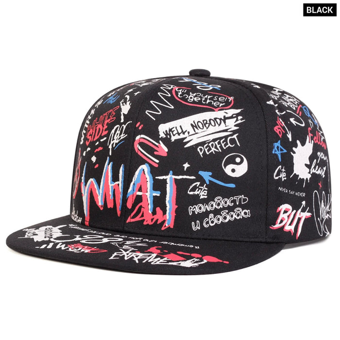 Adjustable Graffiti Print Baseball Cap / Hat