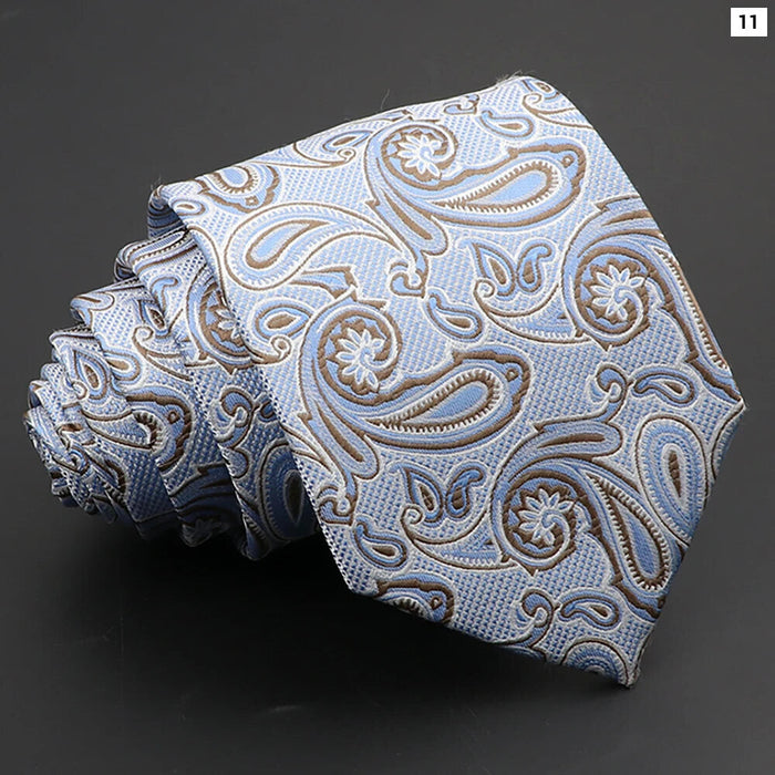 Paisley Tie 8Cm Necktie For Mens Fashion Business And Weddings