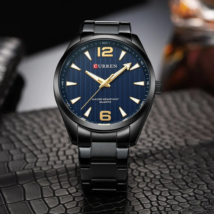 Fashion Watches For Men Quartz Luminous Hands Wristwatches Business Stainless Steel Band Clock Male