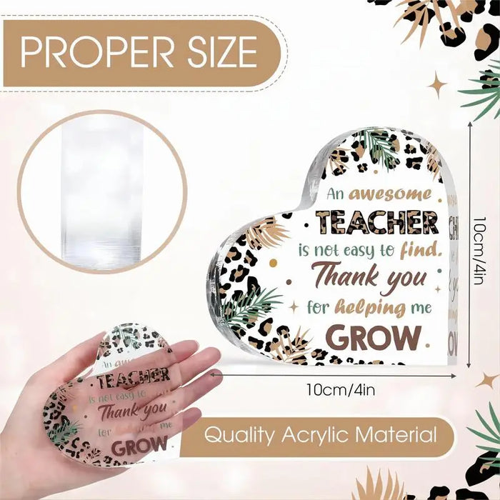 Acrylic Teacher Appreciation Keepsake & Paperweight