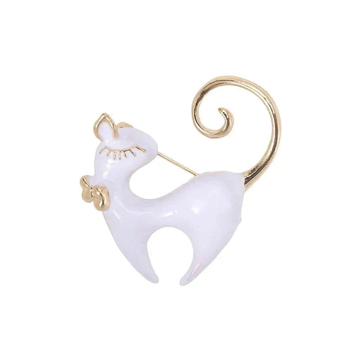 Cat Lapel Pin For Luxury Clothing Womens Enamel Brooch