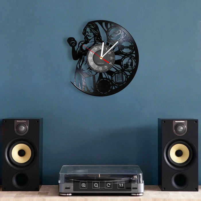 Muscle Women Vinyl Record Wall Clock