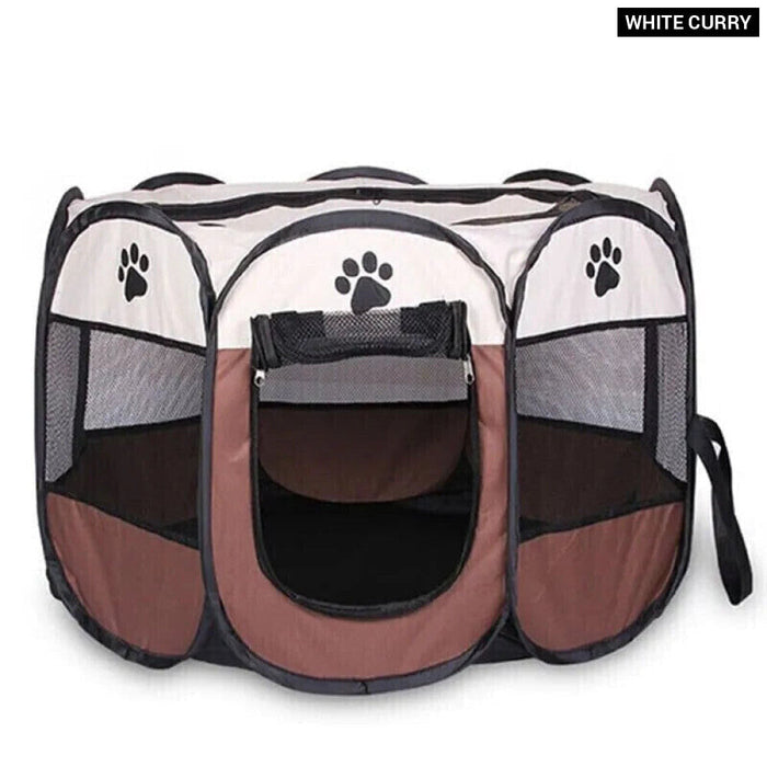 Foldable Pet Tent Kennel For Large Dogs And Cats