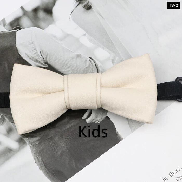 Leather Butterfly Bow Tie Set For Parties Weddings And Business Male And Female 40+ Colours