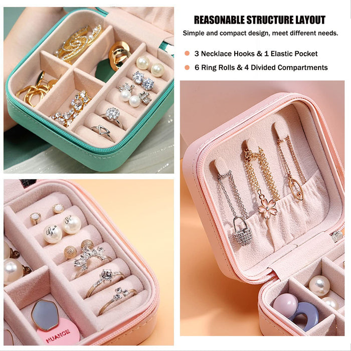 Mini Jewelry Storage Box Portable Home Travel Earrings