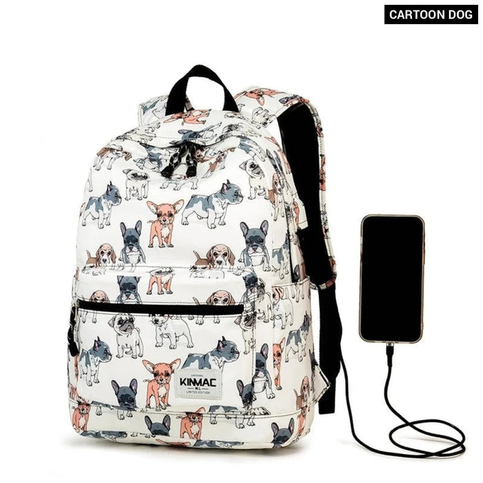 For Macbook Mens 15.6 Inch Shoulder Notebook Cartoon Dog Case Laptop Bag