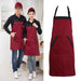 2 Pocket Halter Apron For Chefs And Waiters