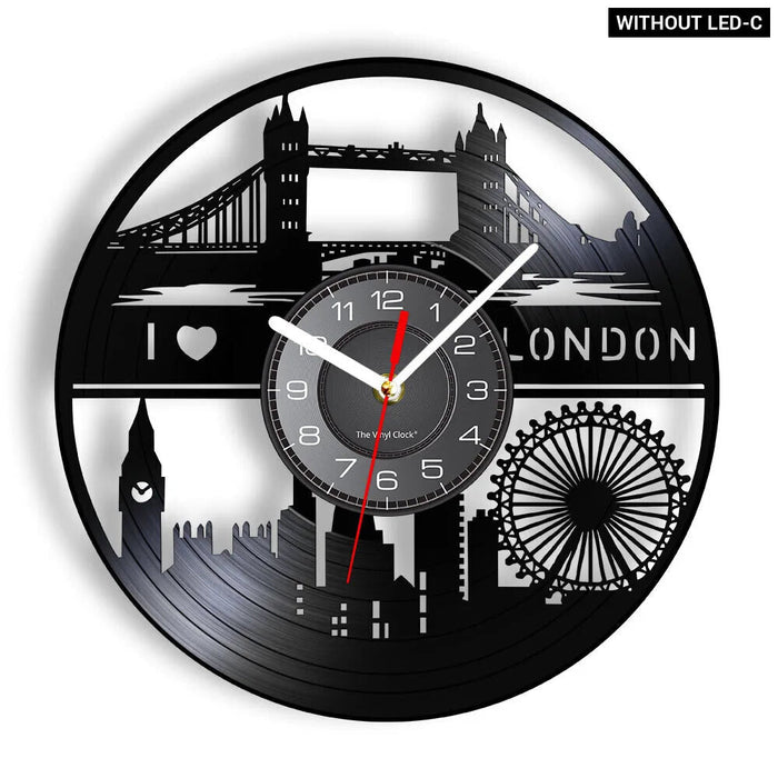 London Vinyl Record Wall Clock