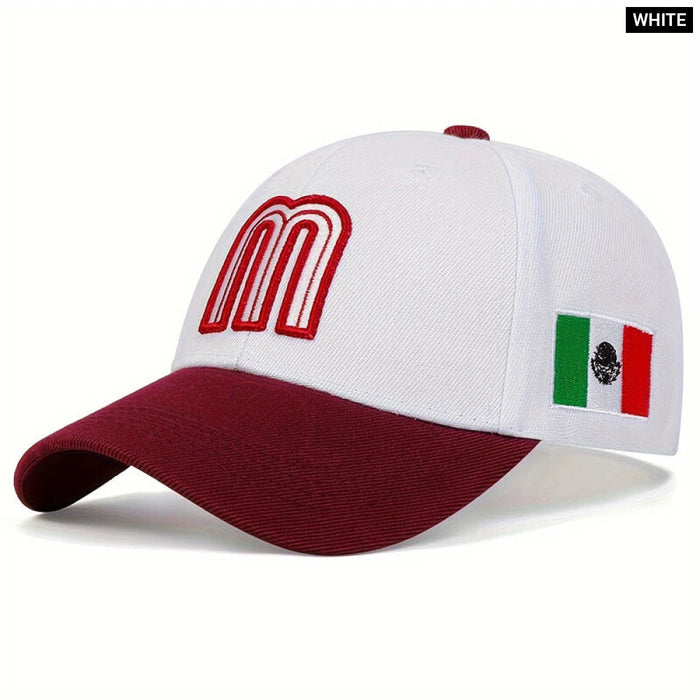 Adjustable Baseball Cap / Hat Embroidered Letter M