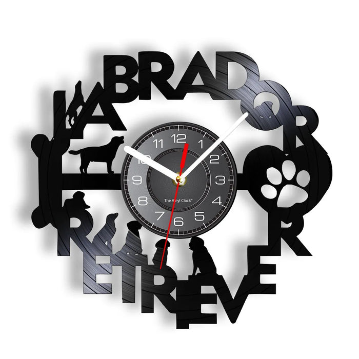 Labrador Retriever Vinyl Record Wall Clock