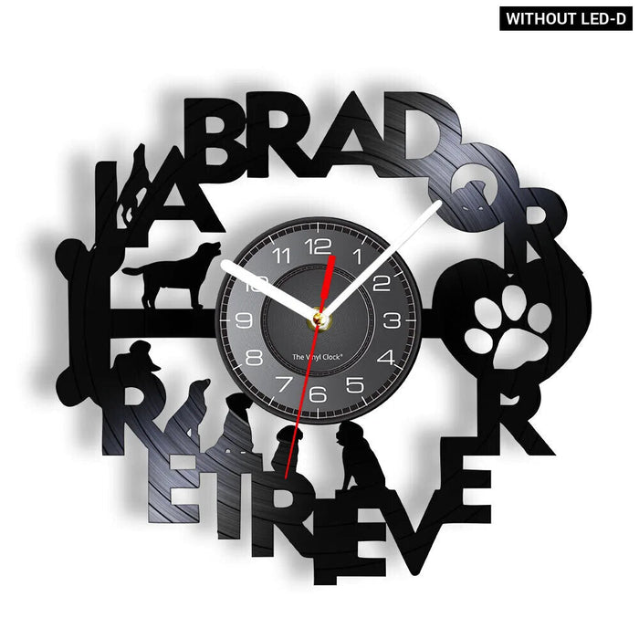 Labrador Retriever Vinyl Record Wall Clock