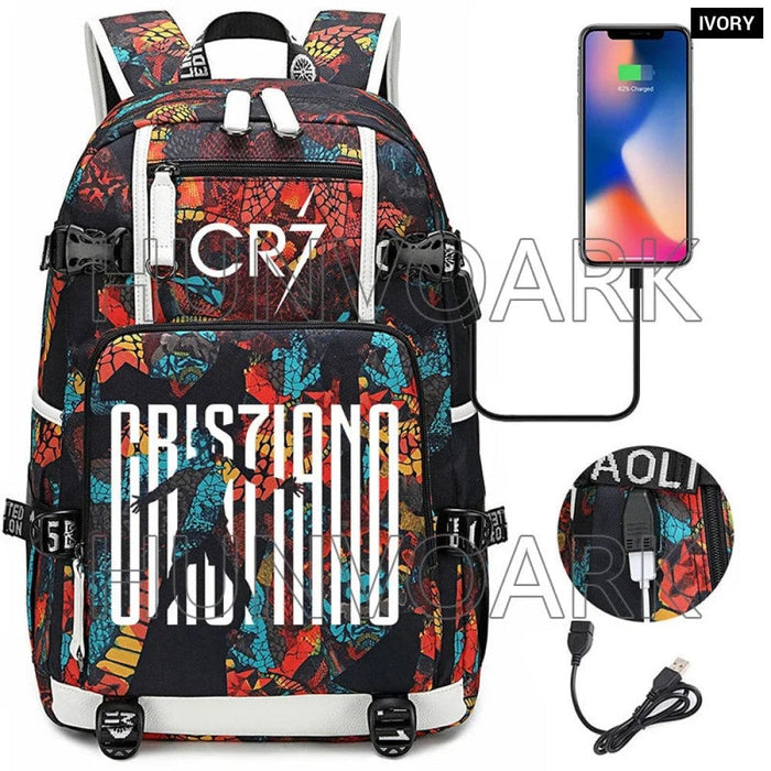 Unisex Cr7 Football Casual Daypack School Bag