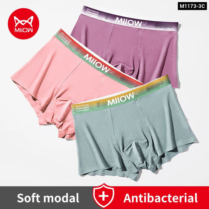 Pack Of 3 Modal Mens Boxer Shorts With Antibacterial Cotton