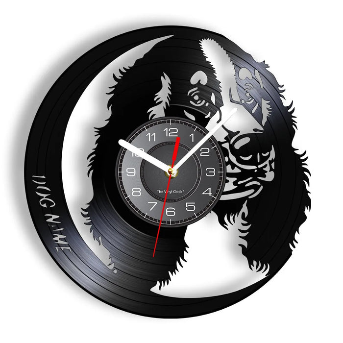 Custom Golden Retriever Vinyl Record Clock