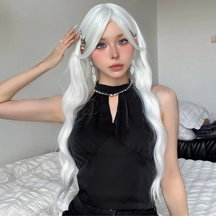 Water Wave Wig With Bangs For Women Cosplay And Party Ready