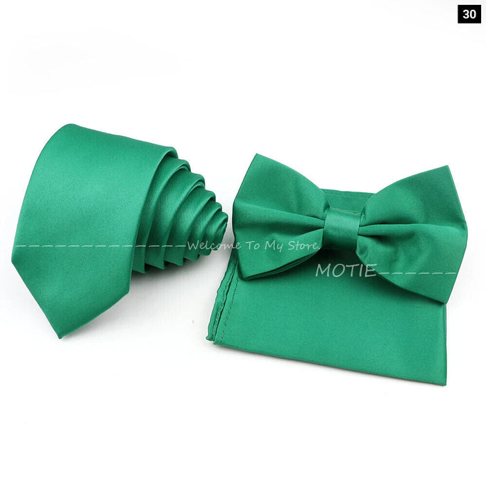 Colourful Bowtie Set Polyester For Mens Business And Wedding