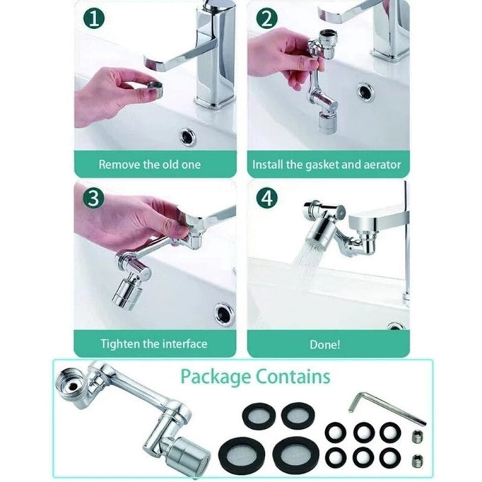 1080 Universal Rotation Faucet Extender Sprayer Head Kitchen Robot Arm Extension Faucets Mixer Aerator Bubbler Water Tap Nozzle
