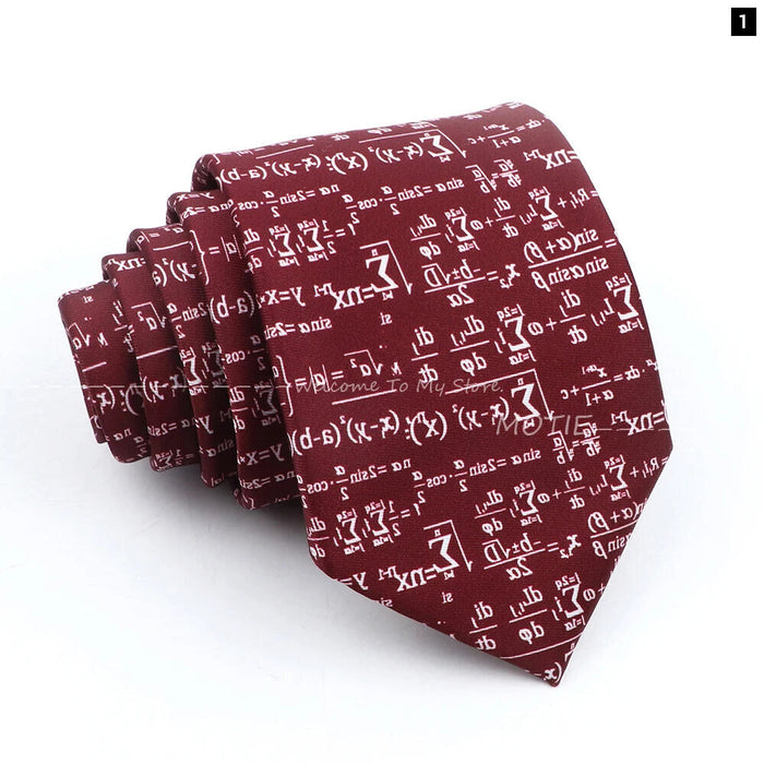 Musical Geometry Necktie Mens Blue Polyester Tie For Business And Party Wear