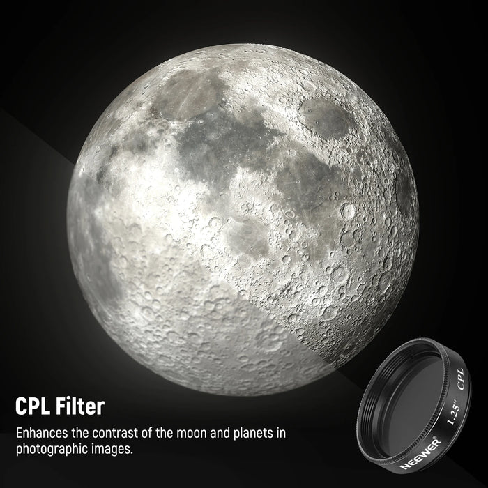 Enhance Lunar Observation With 1.25 Telescope Moon & Cpl Filter Set