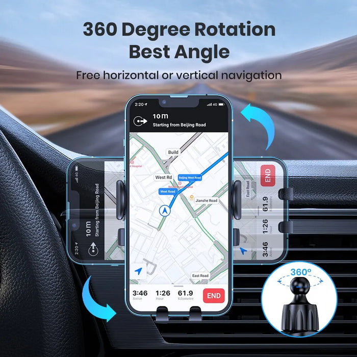 Universal Auto Locking Car Phone Holder For Iphone