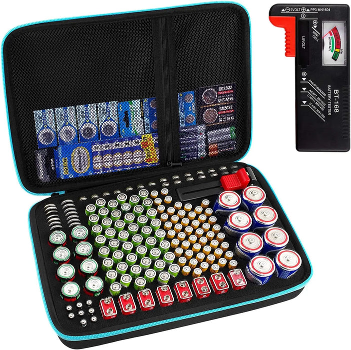 Battery Organizer Tester Holds 220 Batteries