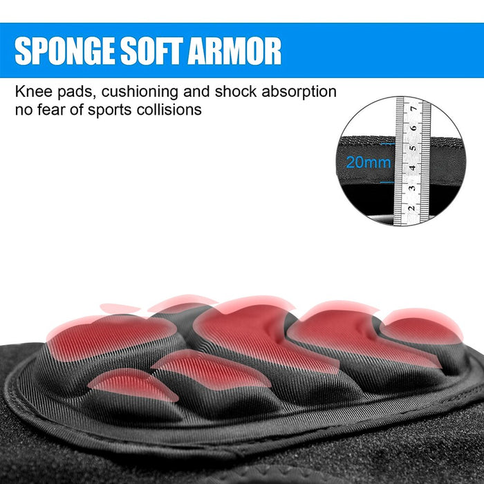 1Pair Thick Sponge Knee Elbow Pads for Work Sports Basketball Wrestling Cycling