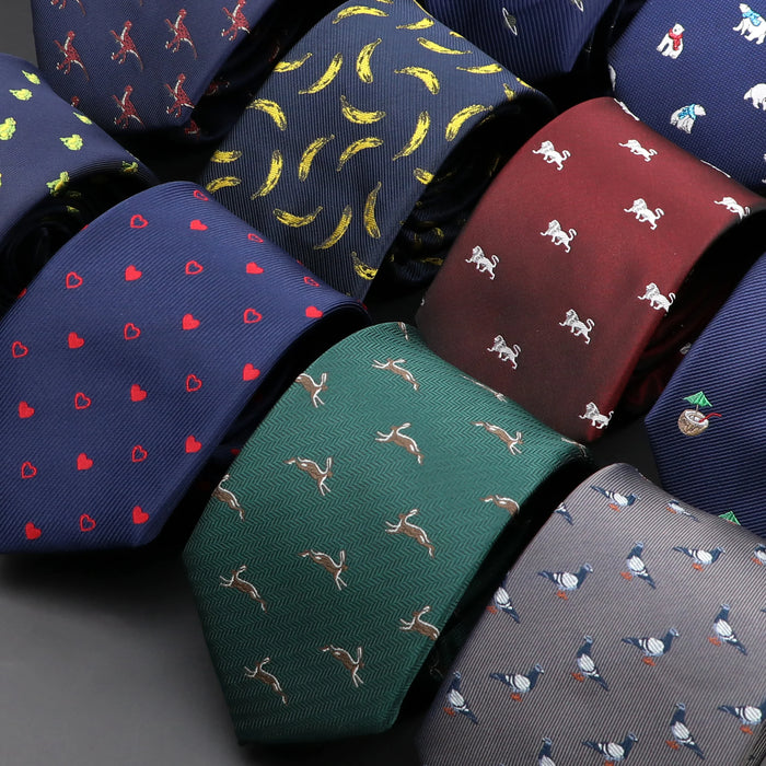 Cartoon Animal Tie For Weddings And Parties