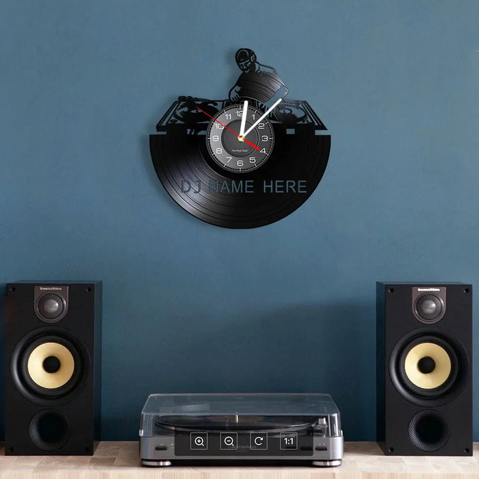 Personalized Dj Vinyl Record Wall Clock