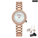 Wristwatches For Women Stainless Steel Bracelet Rhinestones