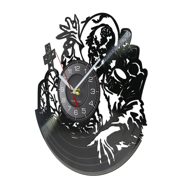 Zombie Crawl Vinyl Lp Wall Clock